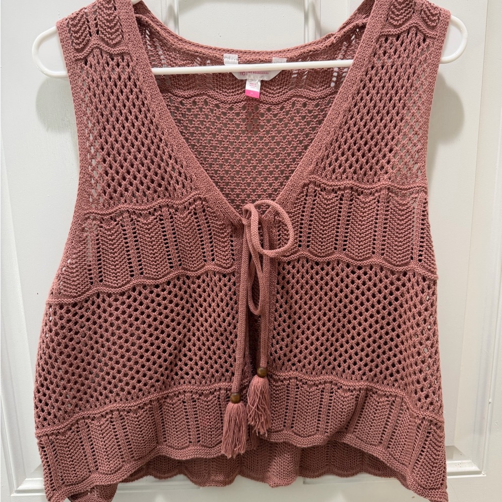 No Boundaries Brown Knit Top